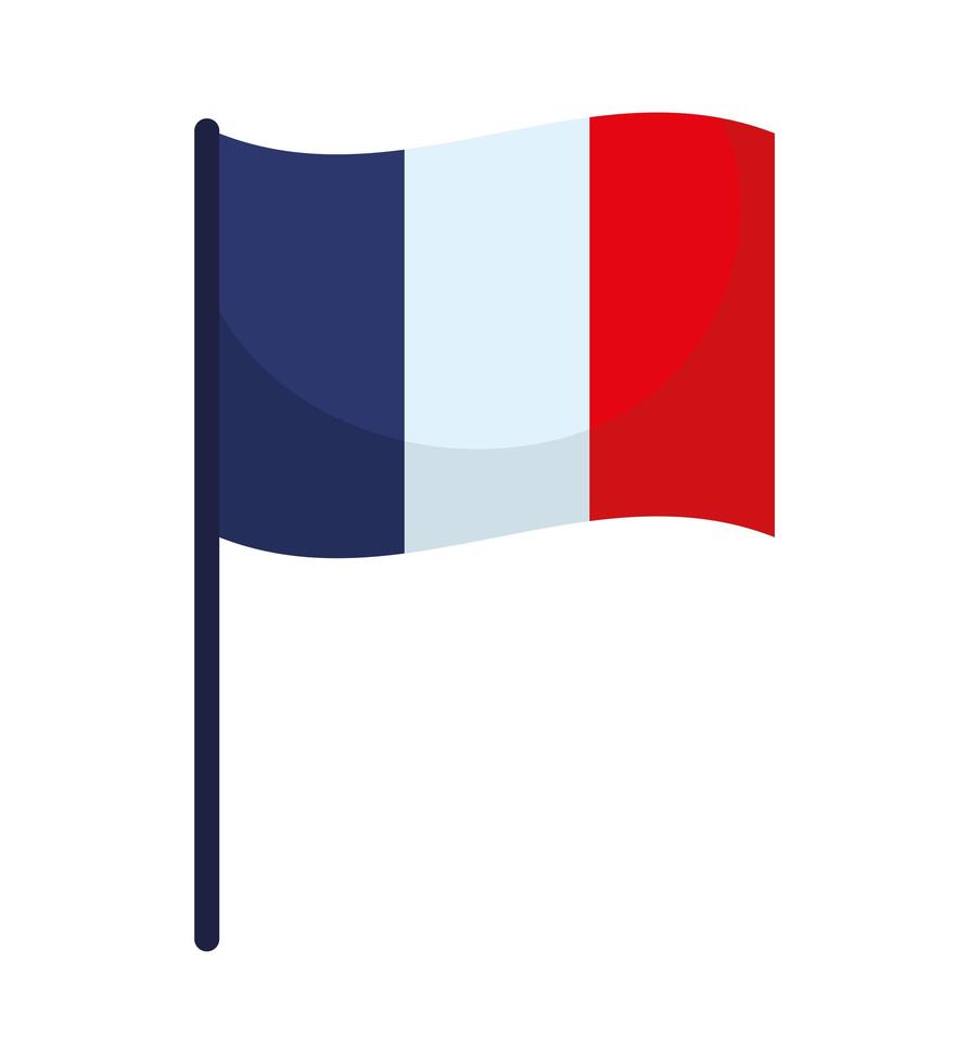 Abbildung der französischen Flagge vektor