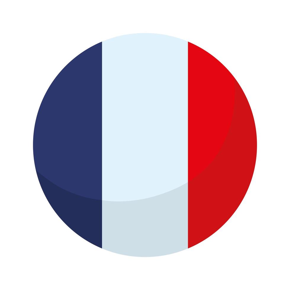 runde frankreich flagge vektor