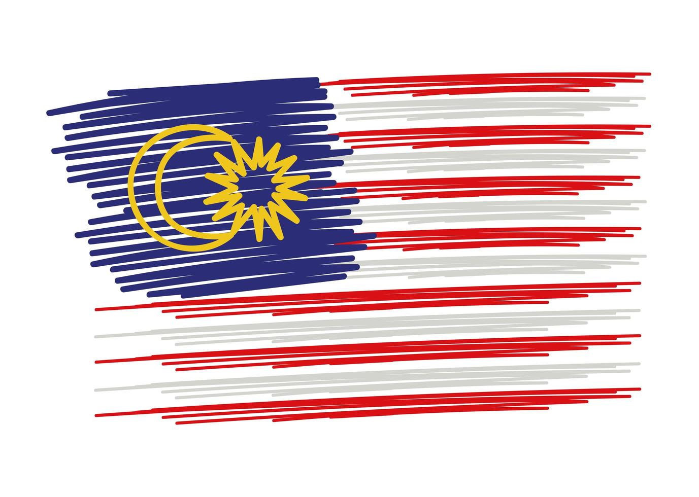 verschwommene malaysische Flagge vektor