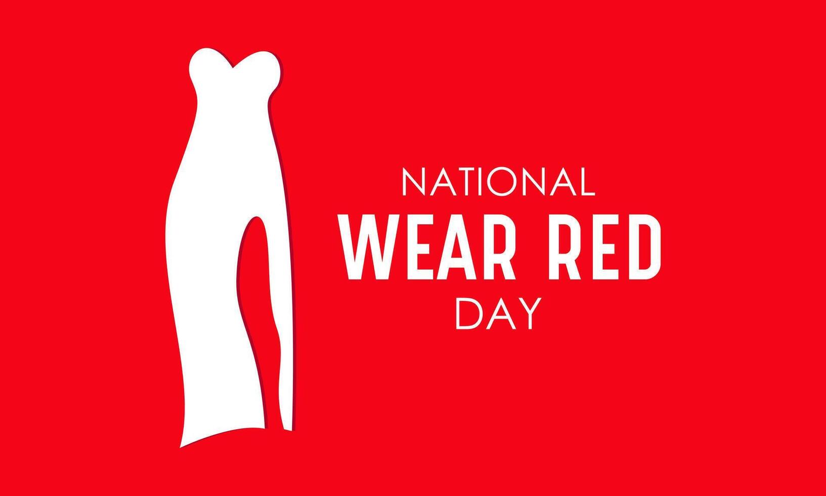National tragen rot Tag gefeiert jeder Jahr auf Februar 2. Vektor Illustration auf das Thema von tragen rot Tag. Vektor Vorlage zum Banner, Gruß Karte, Poster und Hintergrund Design.