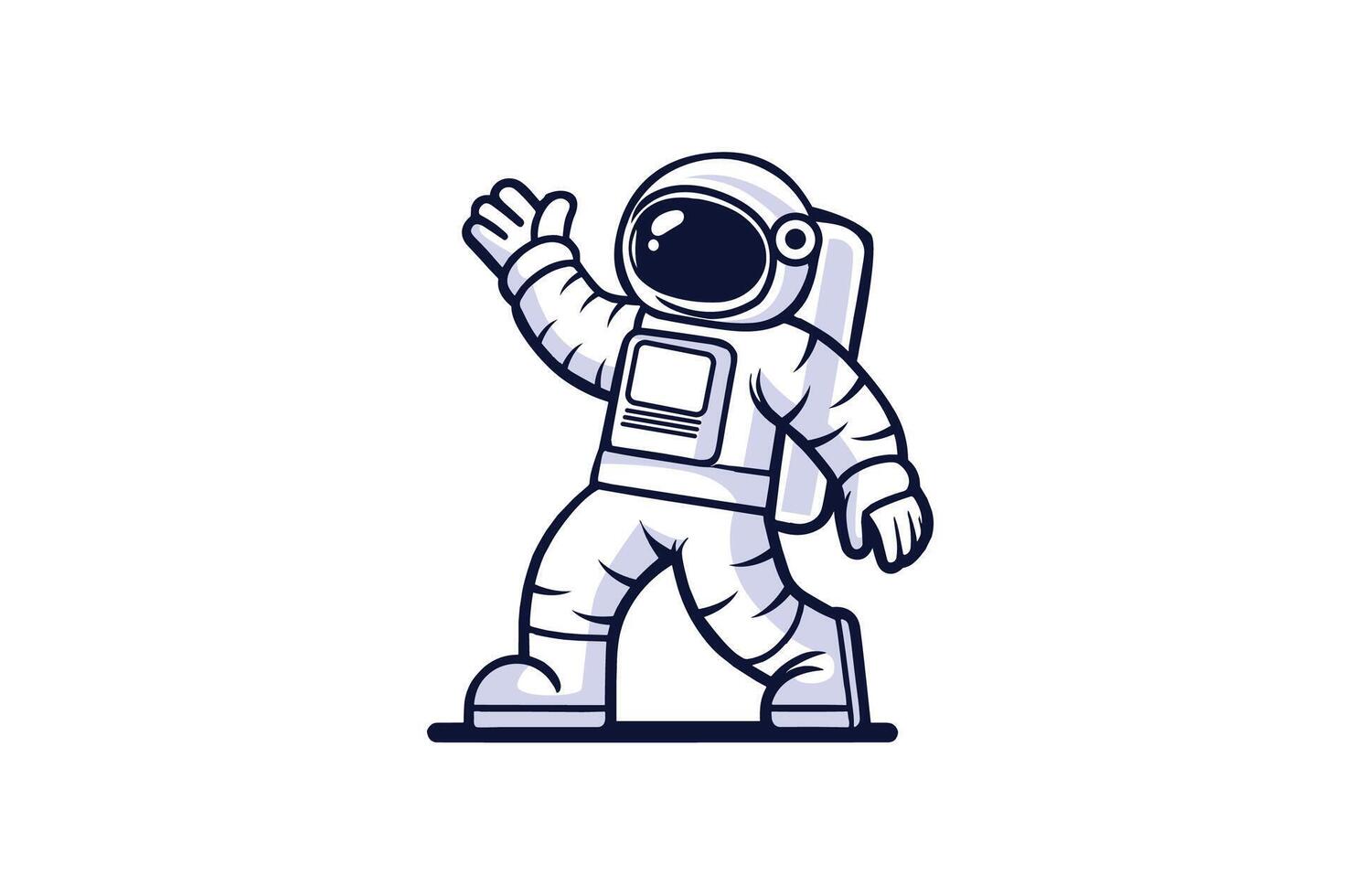 süß Astronaut Karikatur Vektor Symbol Illustration. Wissenschaft Essen Symbol Konzept isoliert Prämie Vektor. eben Karikatur Stil