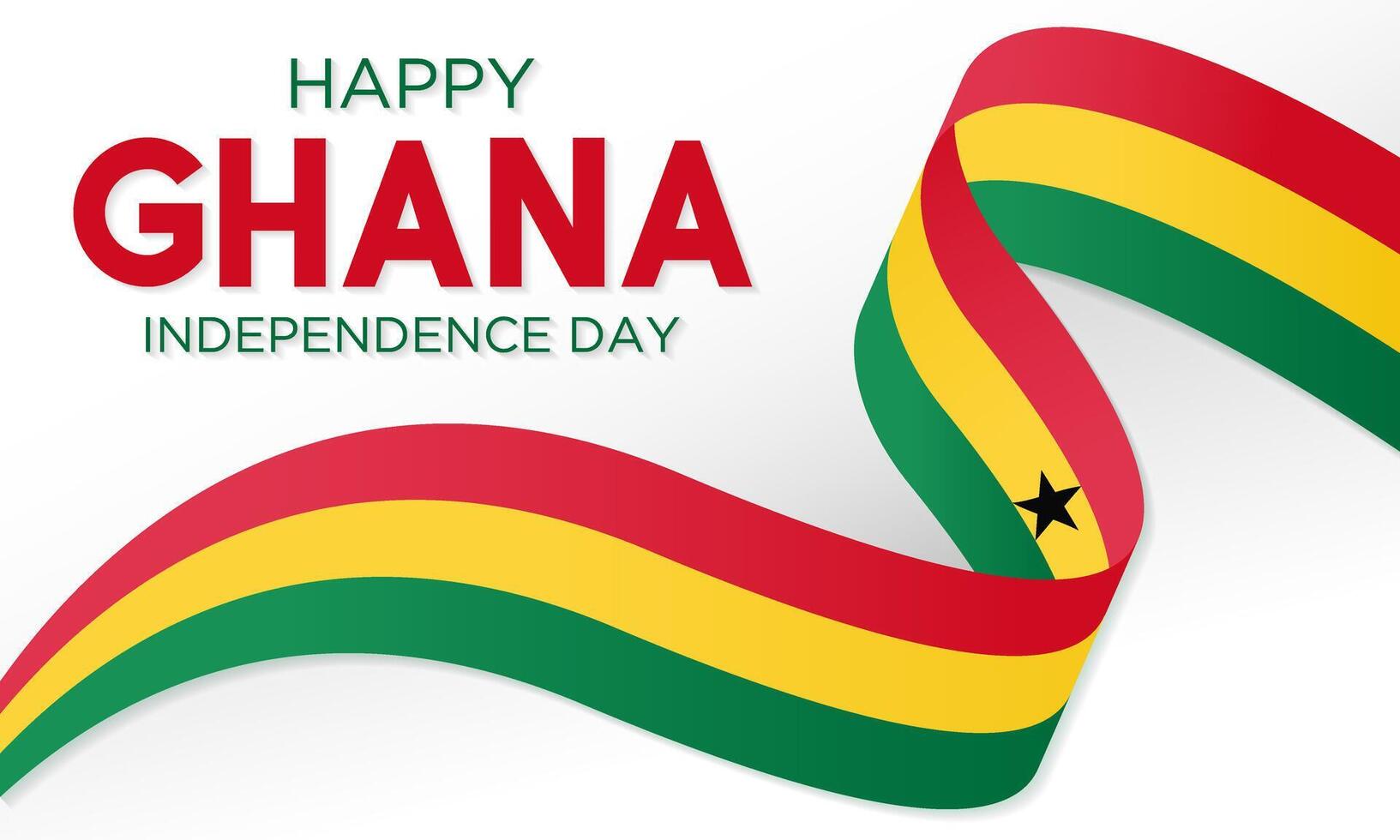 Lycklig ghana oberoende dag firande varje år i 6:e Mars. vektor mall för baner, hälsning kort, affisch med bakgrund. vinka ghana flaggor. vektor illustration.