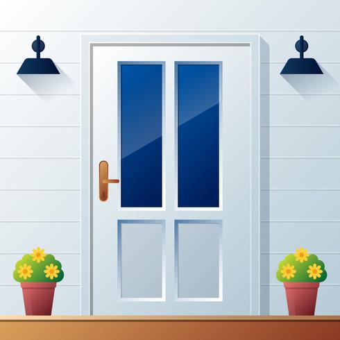Haustür-Hintergrund-Vektor-Illustration vektor