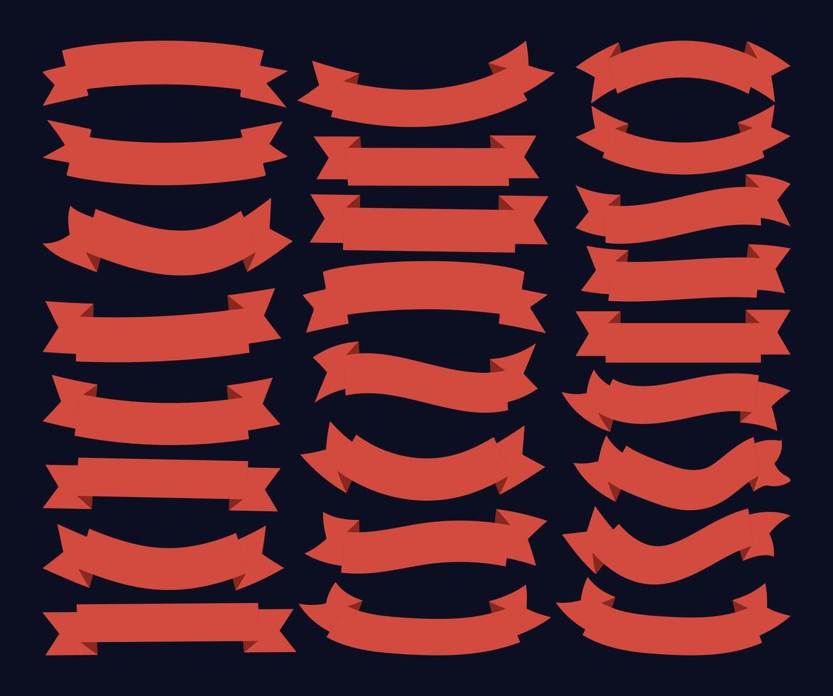 Vektor Hand gezeichnet Band Banner Sammlung, einstellen von Band Banner, Jahrgang Band