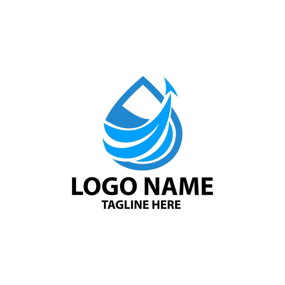 färsk vatten logotyp design vektor