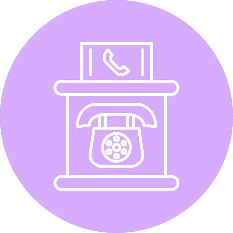 Telefon Stand Linie Mehrkreis Symbol vektor