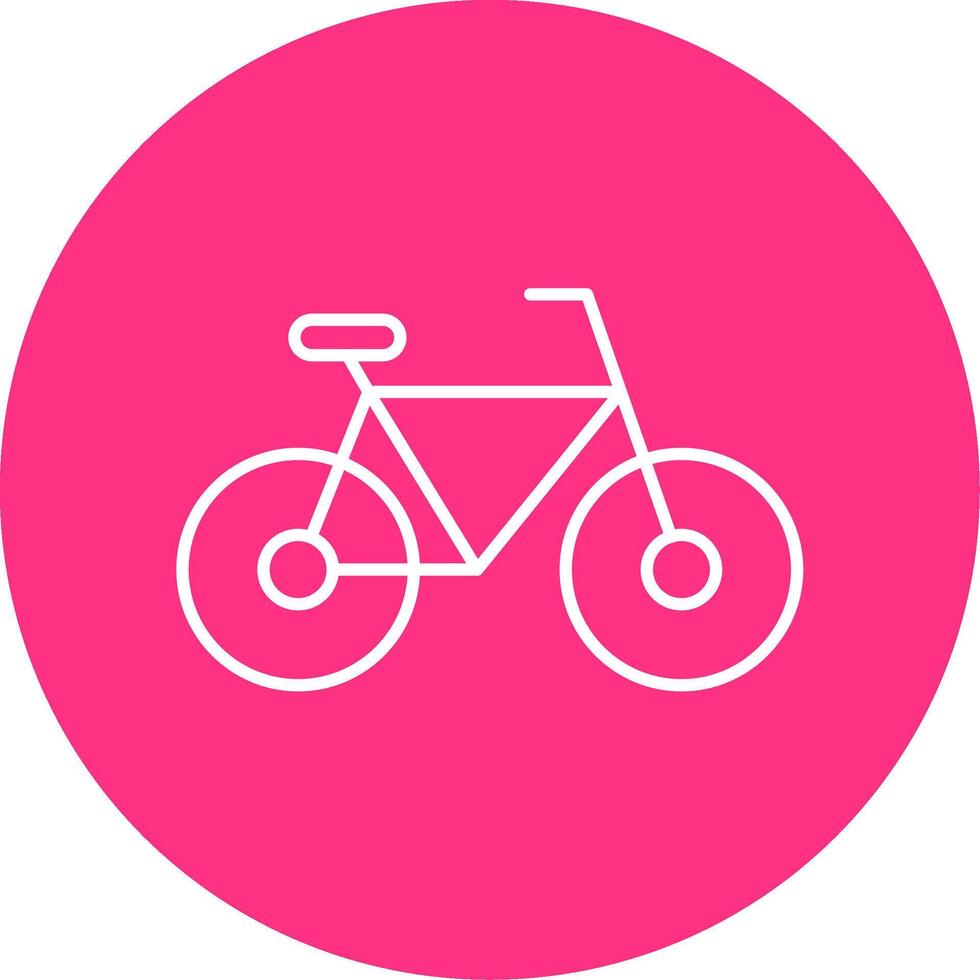 cykel linje multicirkel ikon vektor
