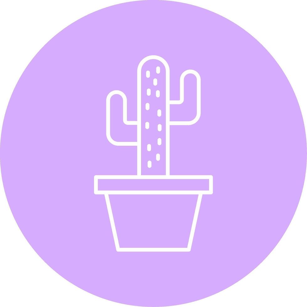 Kaktus Linie Mehrkreis Symbol vektor