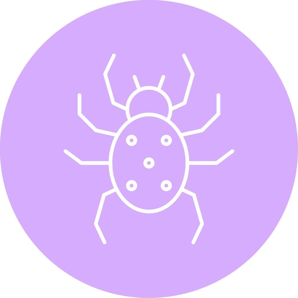 Spinne Linie Mehrkreis Symbol vektor