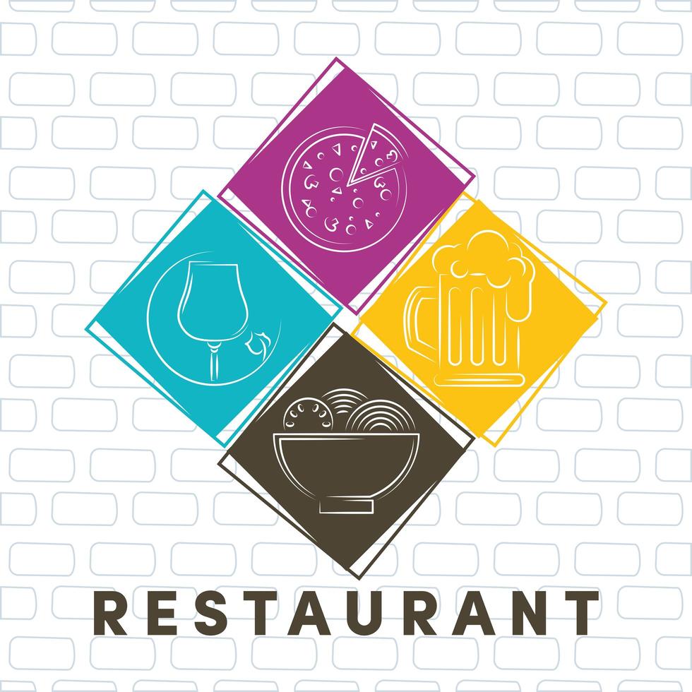 Restaurantplakatdesign vektor