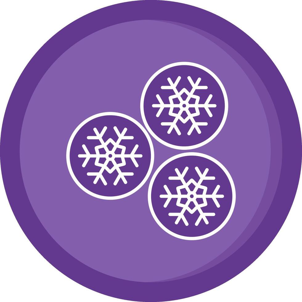 snöboll fast lila cirkel ikon vektor