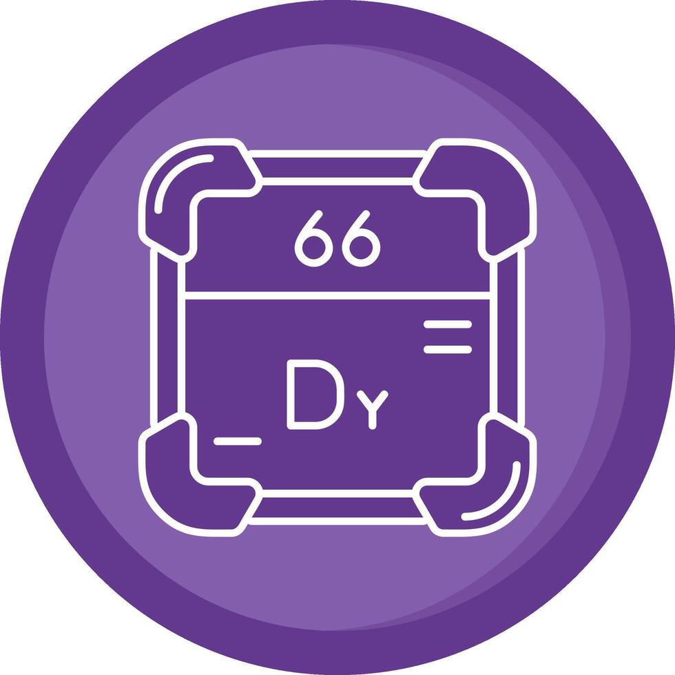 Dysprosium solide lila Kreis Symbol vektor