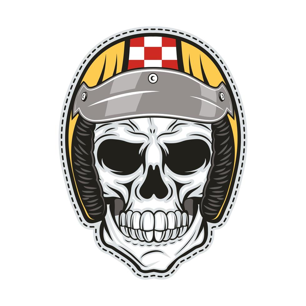 Totenkopf-Patch im Retro-Stil vektor