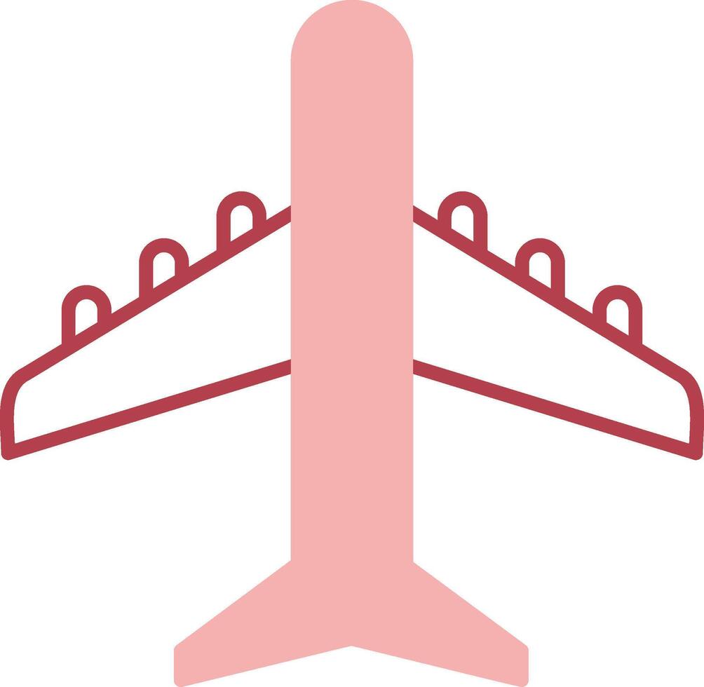 Flugzeug solide zwei Farbe Symbol vektor