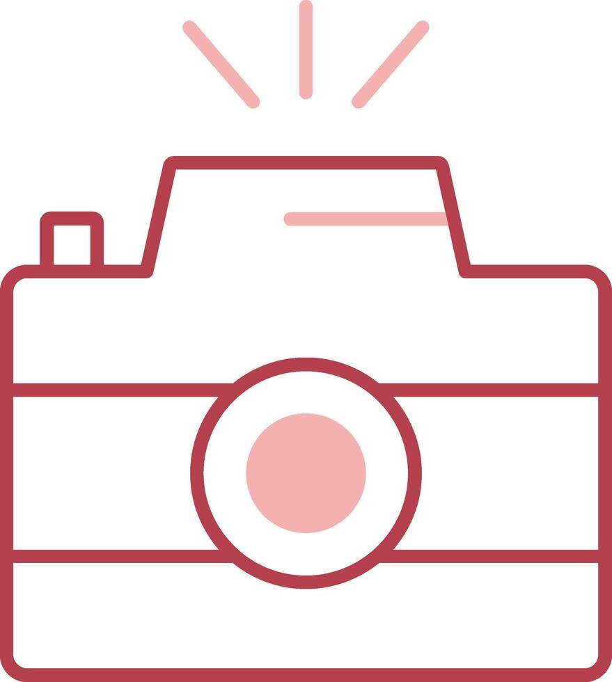 Foto kamera fast två Färg ikon vektor