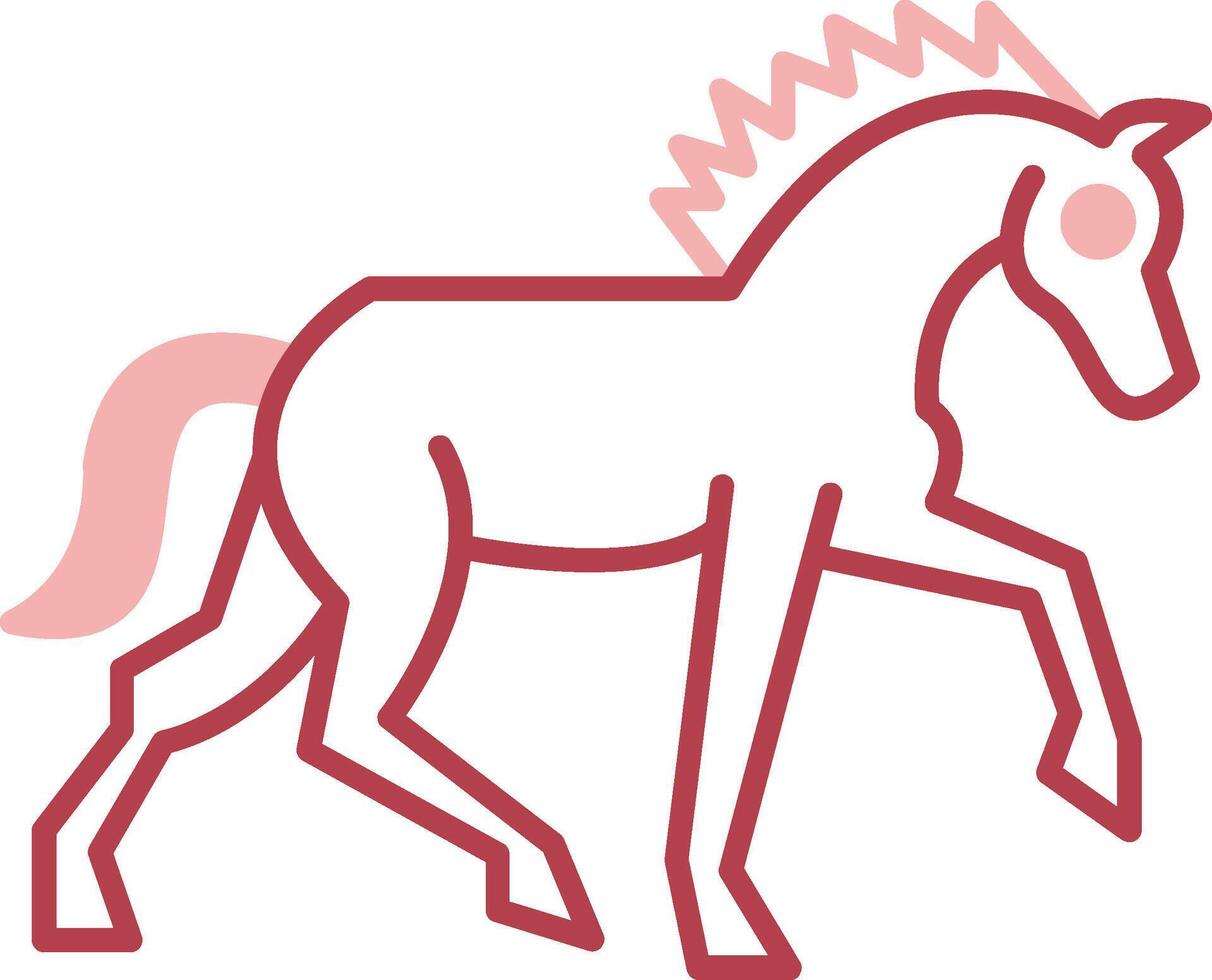 Pferd solide zwei Farbe Symbol vektor