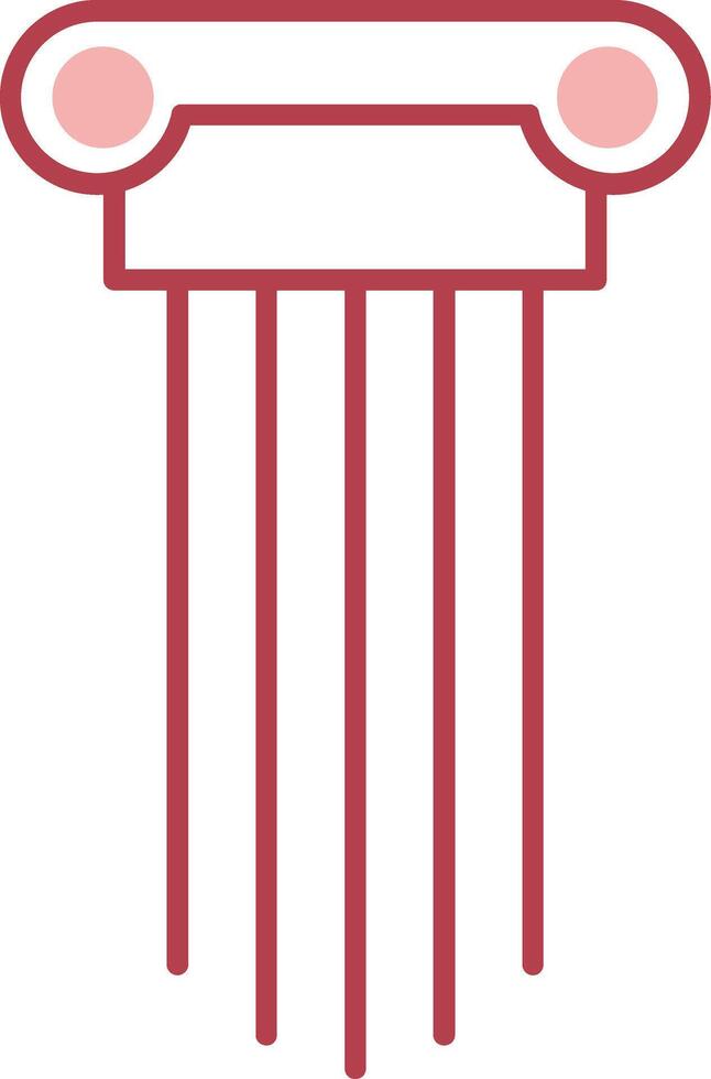 grekisk pelare fast två Färg ikon vektor