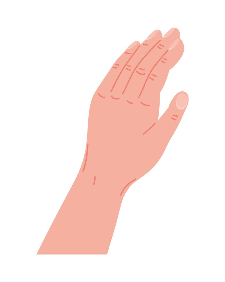 handen mänsklig öppen vektor