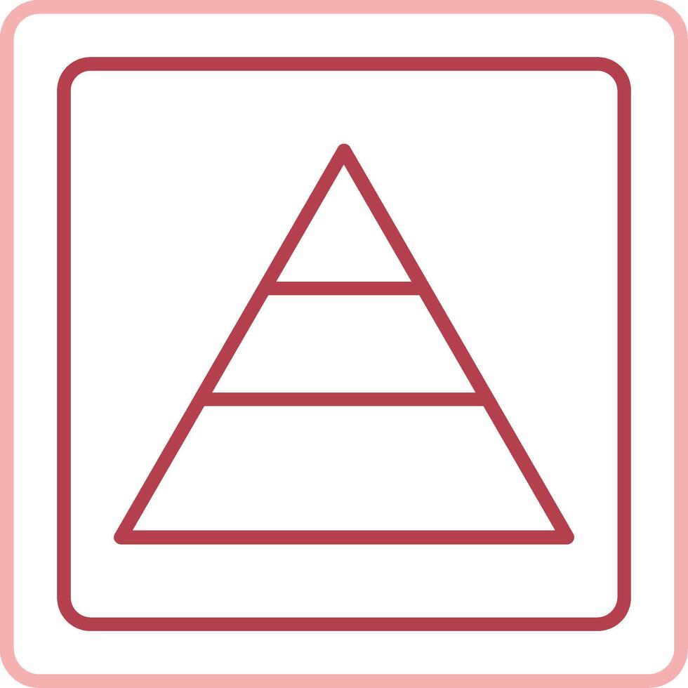 pyramid fast två Färg ikon vektor