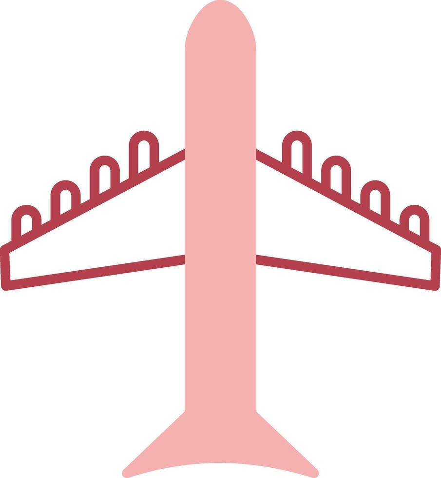 Flugzeug solide zwei Farbe Symbol vektor