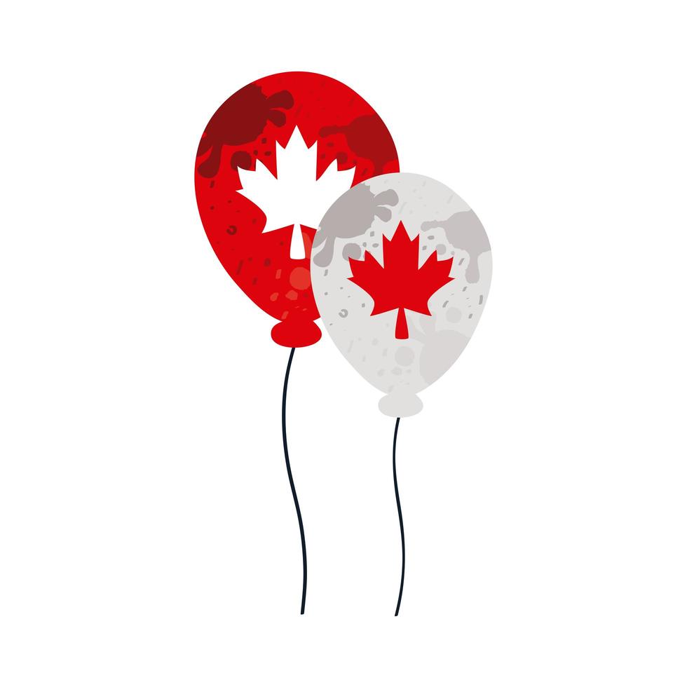 kanadas flagga ballonger helium vektor