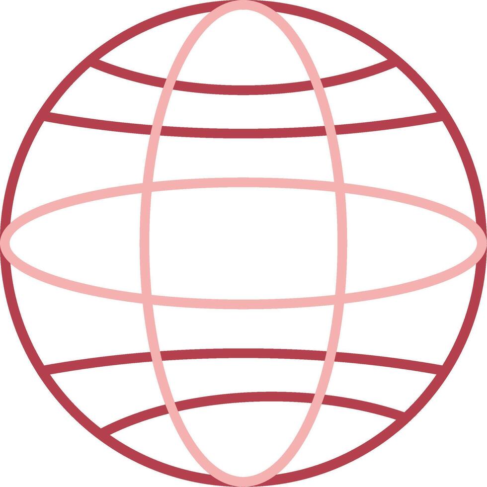 Globus solide zwei Farbe Symbol vektor
