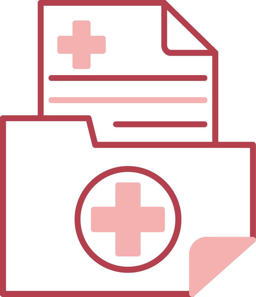 medicinsk mapp fast två Färg ikon vektor