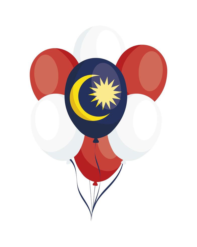 luftballons malaysia flagge farben vektor