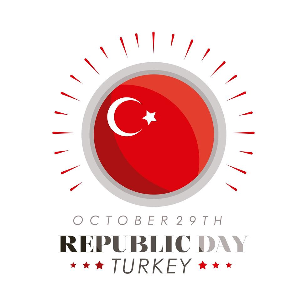 Turkiet republikens dag mall vektor