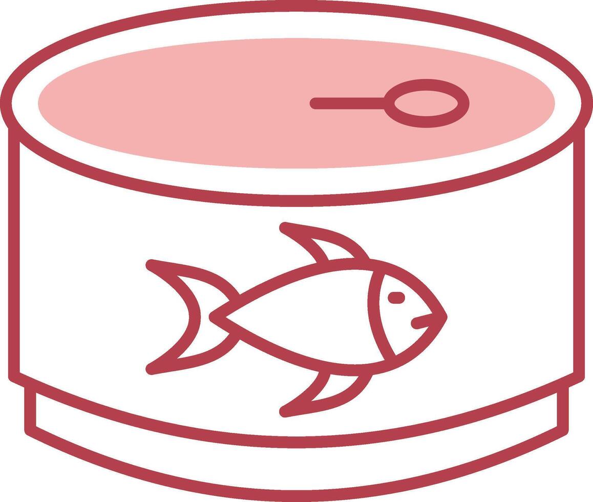 tonfisk fast två Färg ikon vektor
