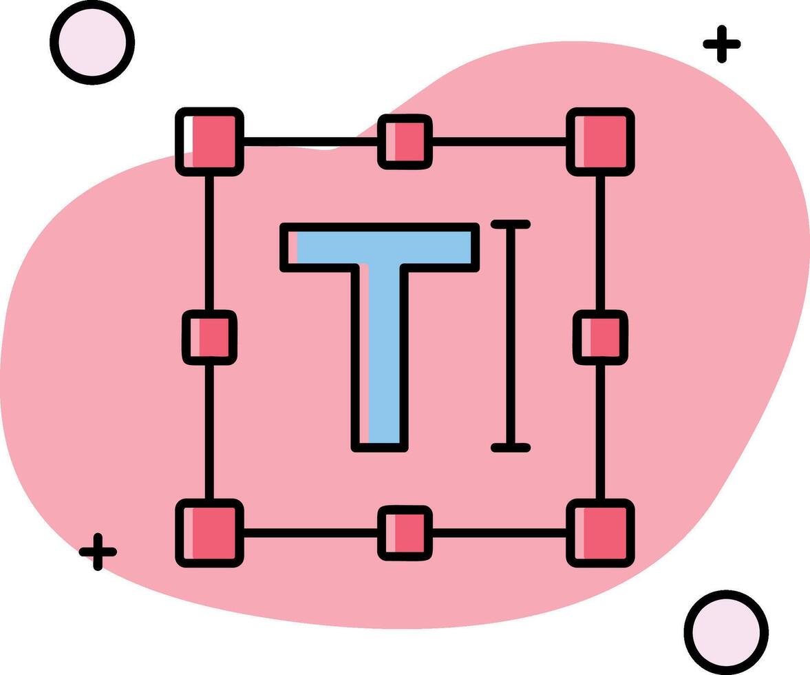 Text rutschte aus Symbol vektor