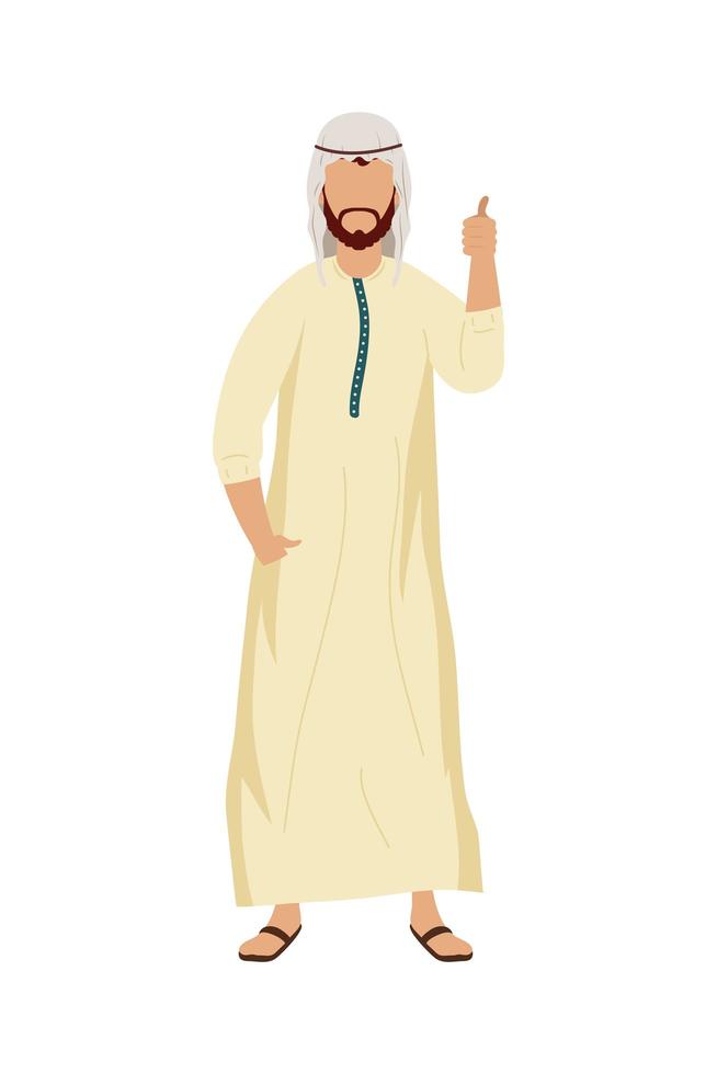 muslimischer Mann mit Bart vektor