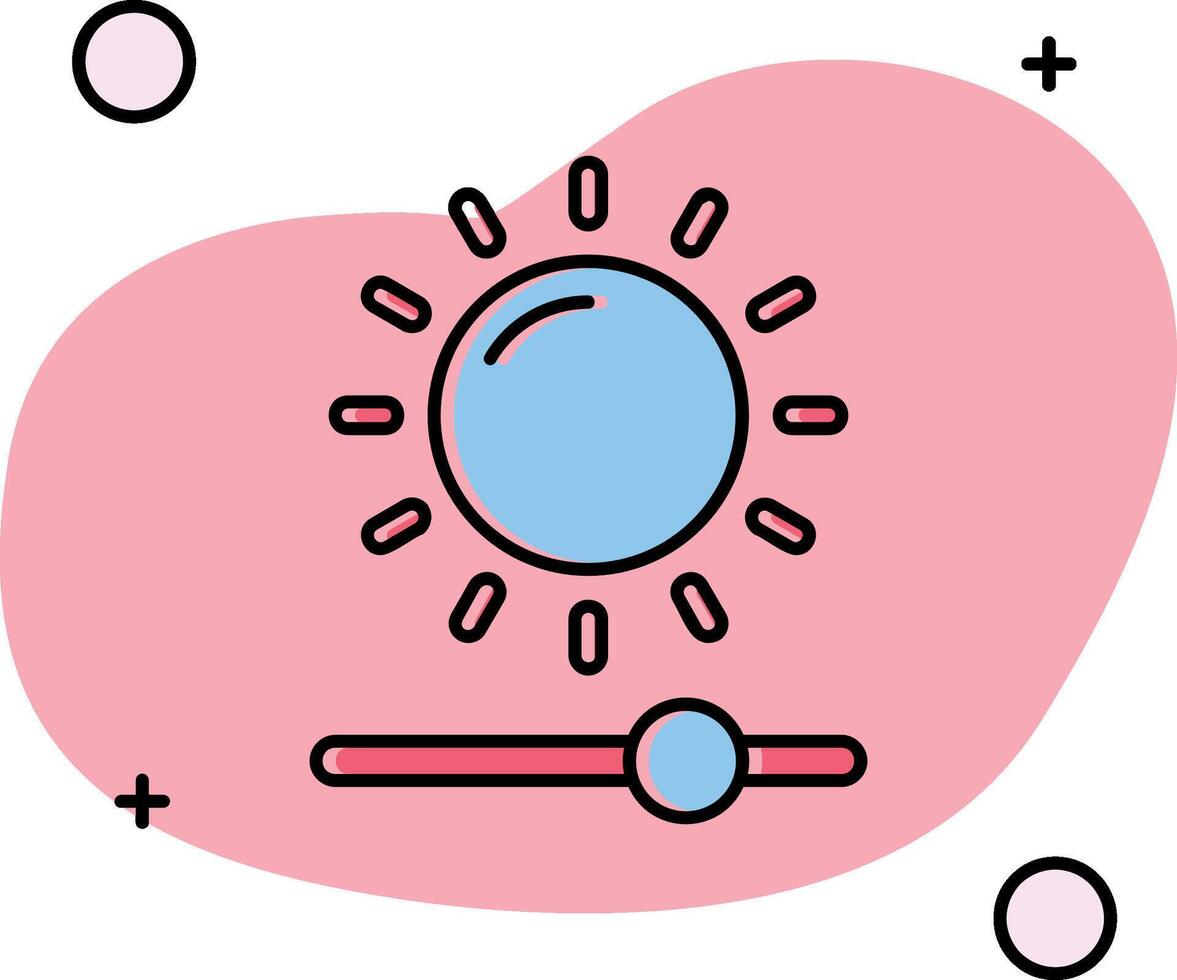 Helligkeit rutschte aus Symbol vektor