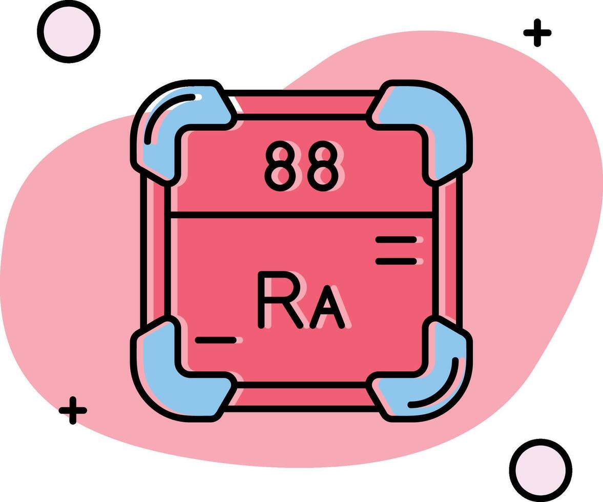 radium gled ikon vektor