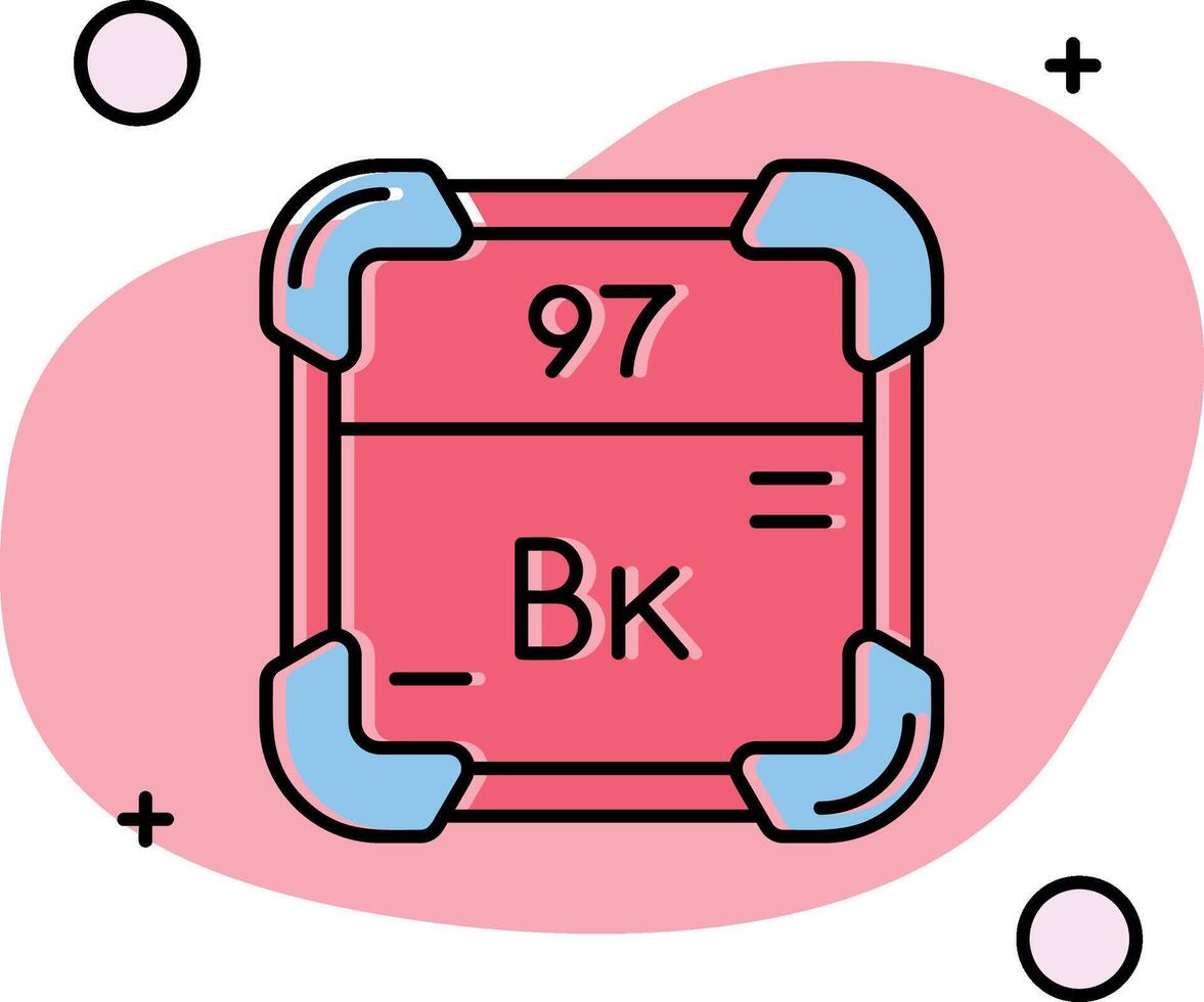 Berkelium rutschte aus Symbol vektor