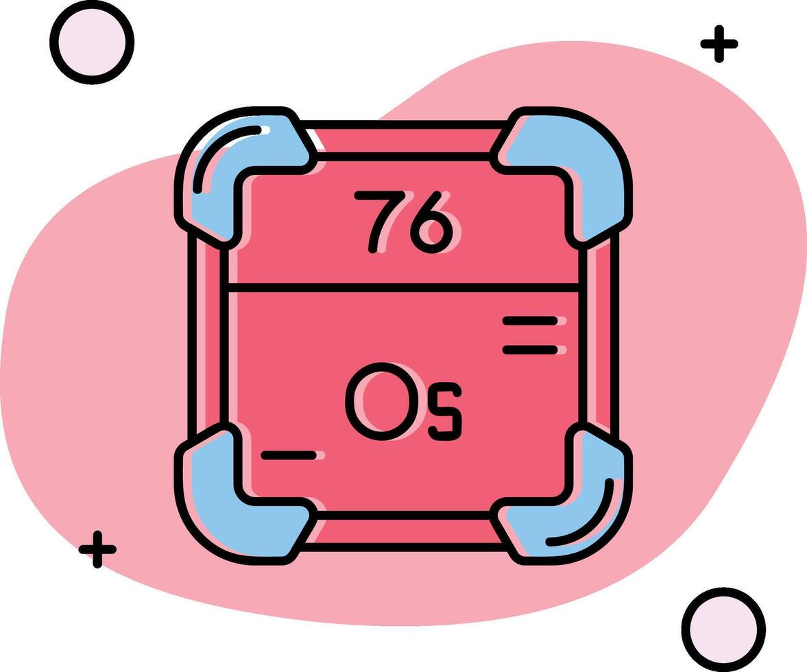 Osmium rutschte aus Symbol vektor