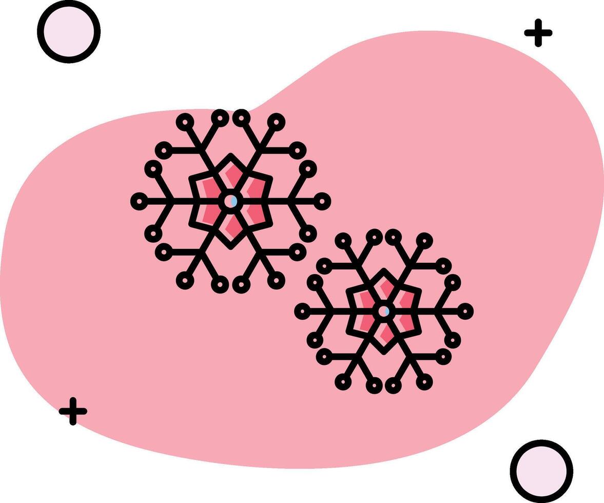 snöflingor gled ikon vektor