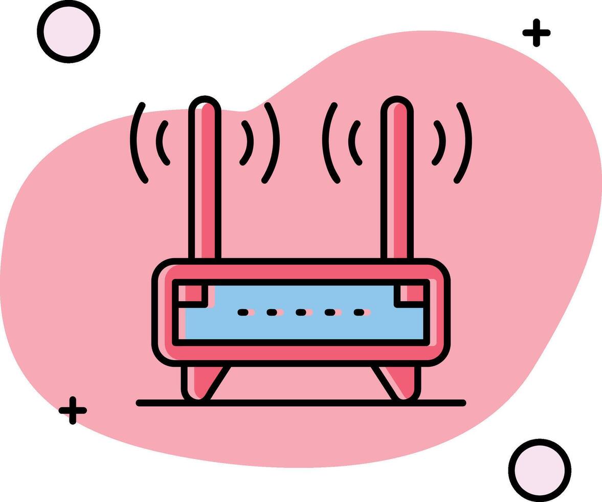 Router rutschte aus Symbol vektor