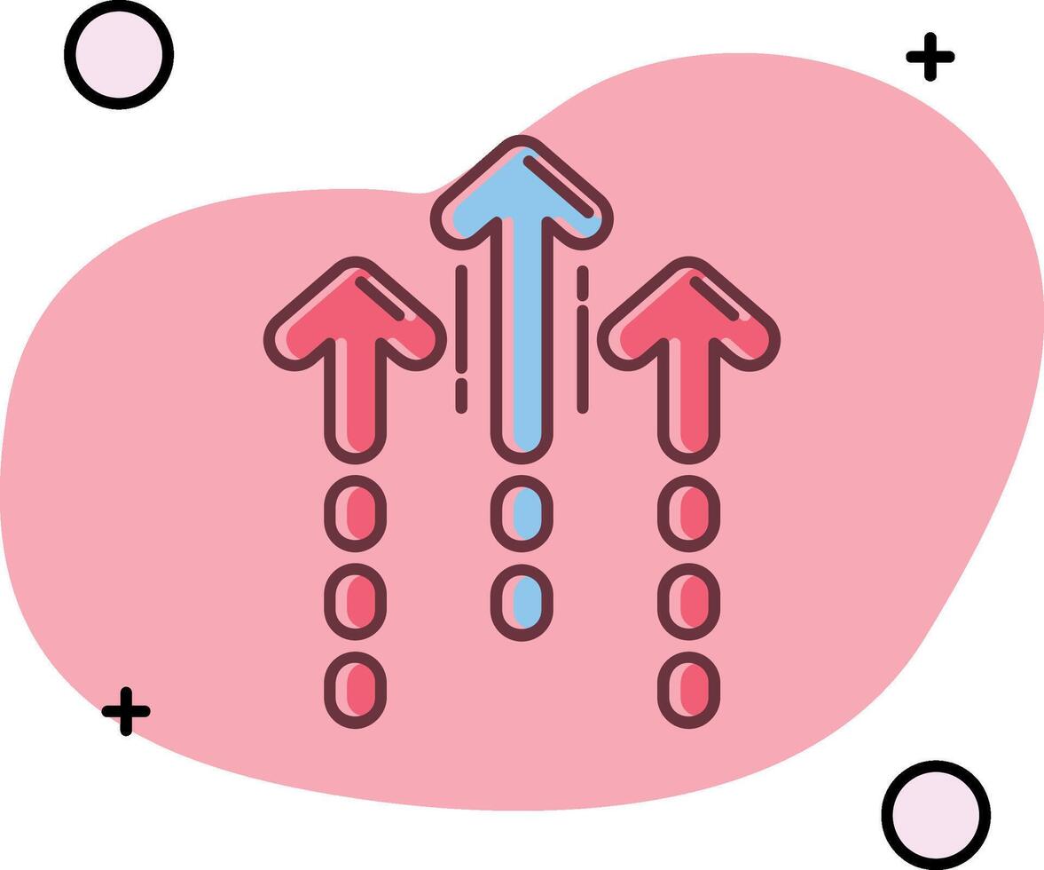 erhöhen, ansteigen rutschte aus Symbol vektor