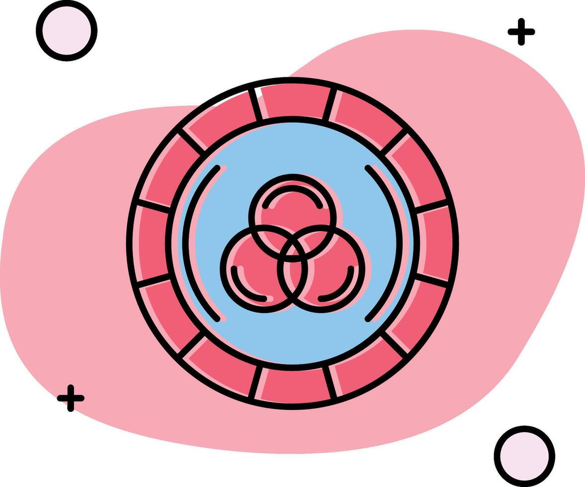 Farbe Rad rutschte aus Symbol vektor