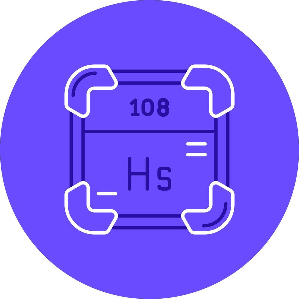 Hassium Duo Melodie Farbe Kreis Symbol vektor