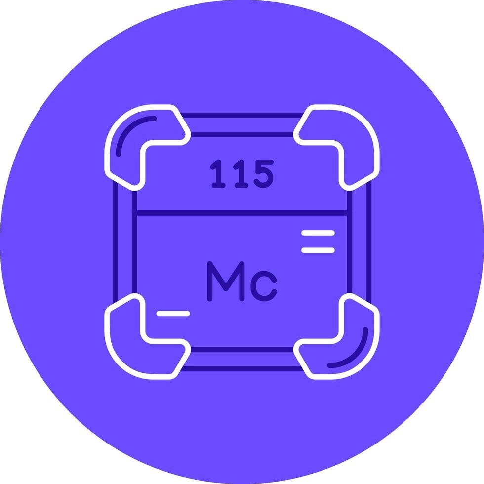 moscovium Duo Melodie Farbe Kreis Symbol vektor