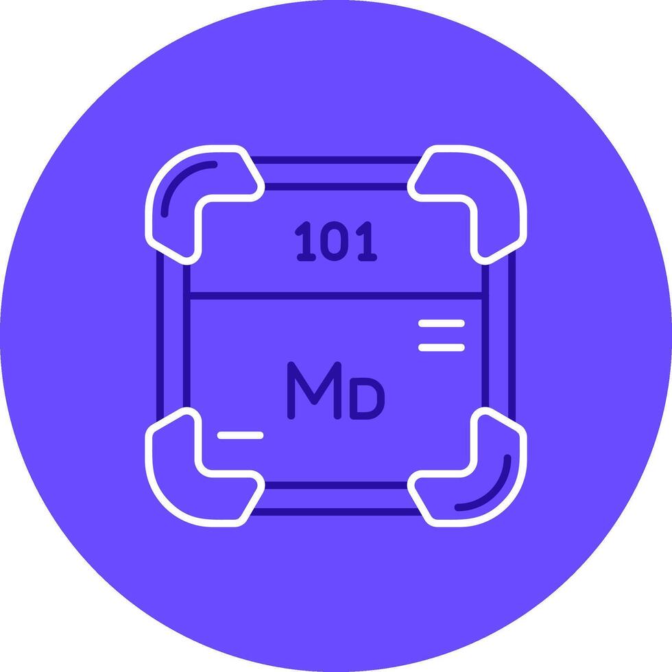 Mendelevium Duo Melodie Farbe Kreis Symbol vektor