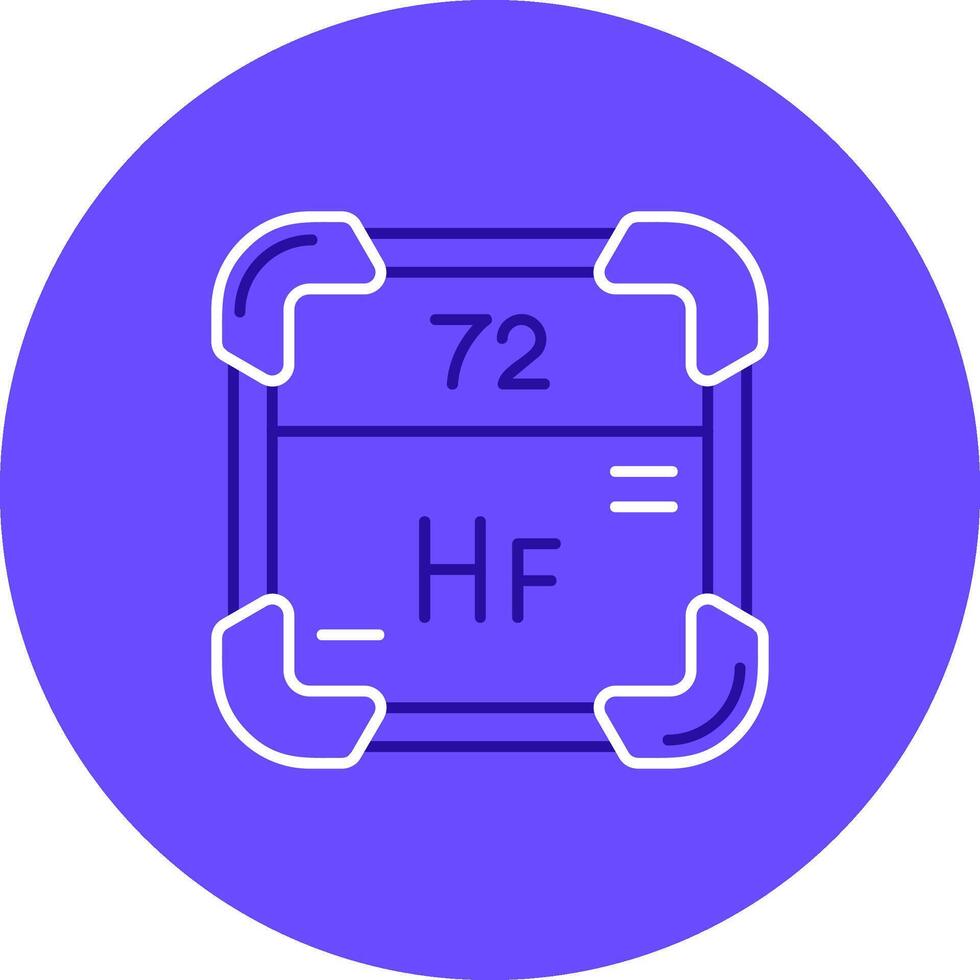 Hafnium Duo Melodie Farbe Kreis Symbol vektor