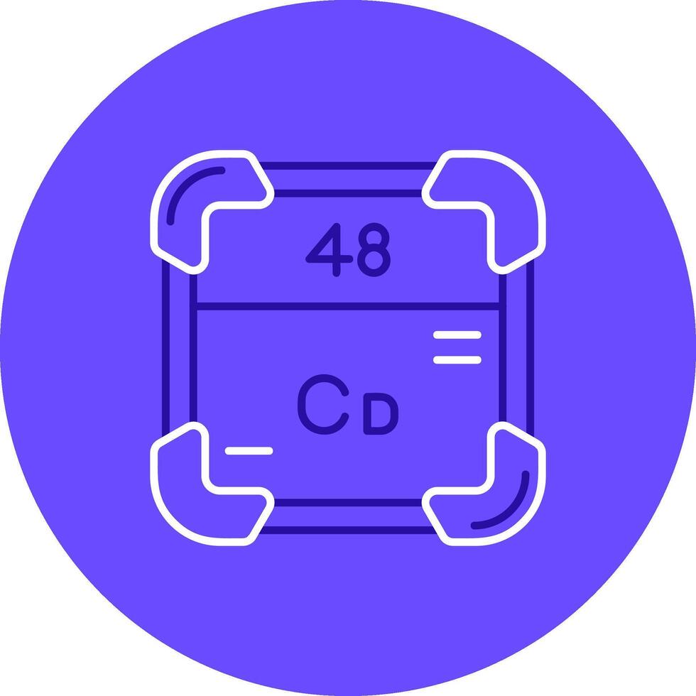kadmium duo ställa in Färg cirkel ikon vektor