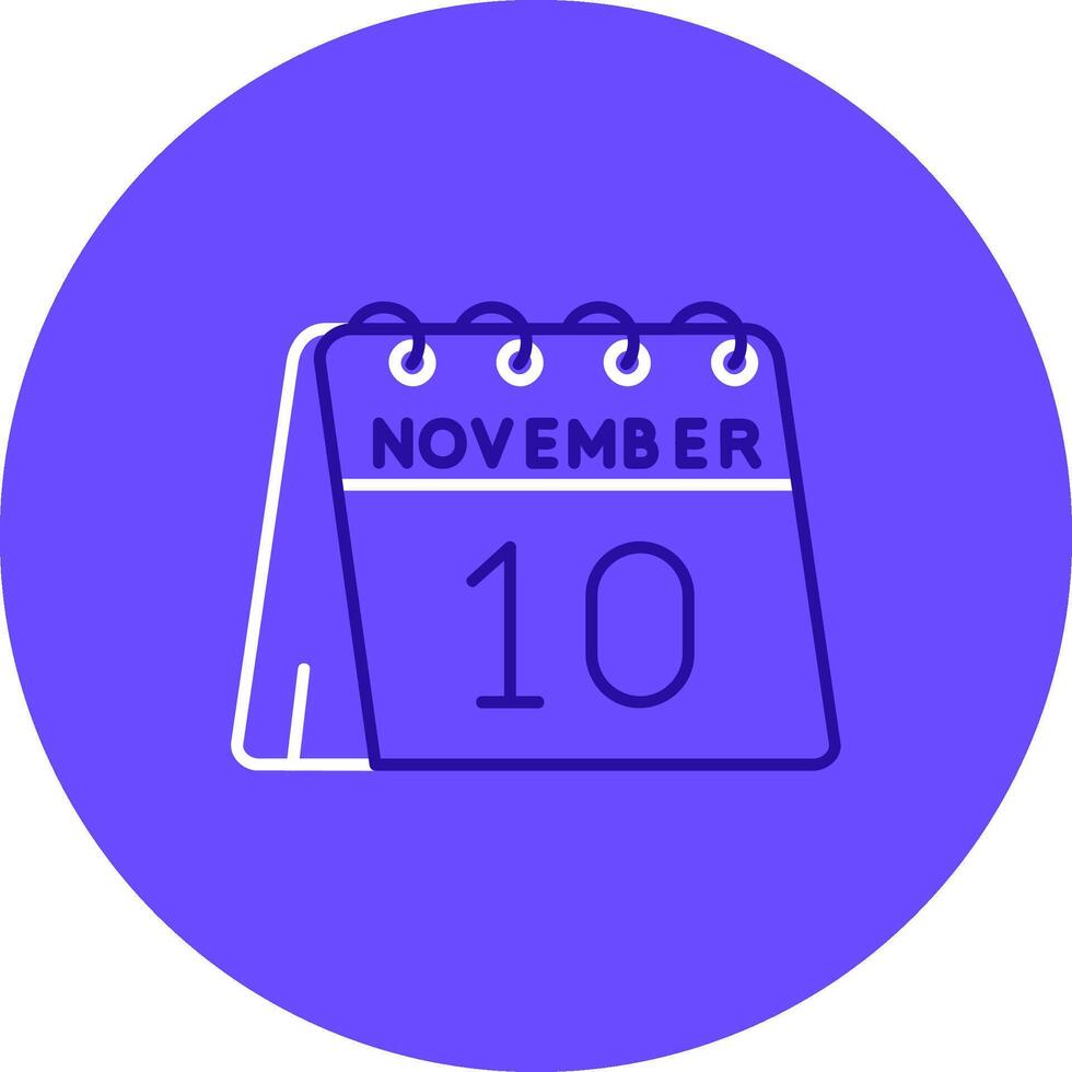 10:e av november duo ställa in Färg cirkel ikon vektor