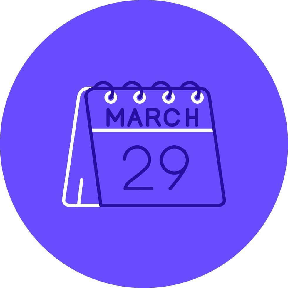 29 von März Duo Melodie Farbe Kreis Symbol vektor