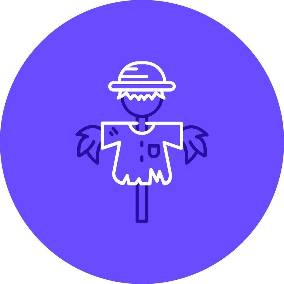 scarecrow duo ställa in Färg cirkel ikon vektor