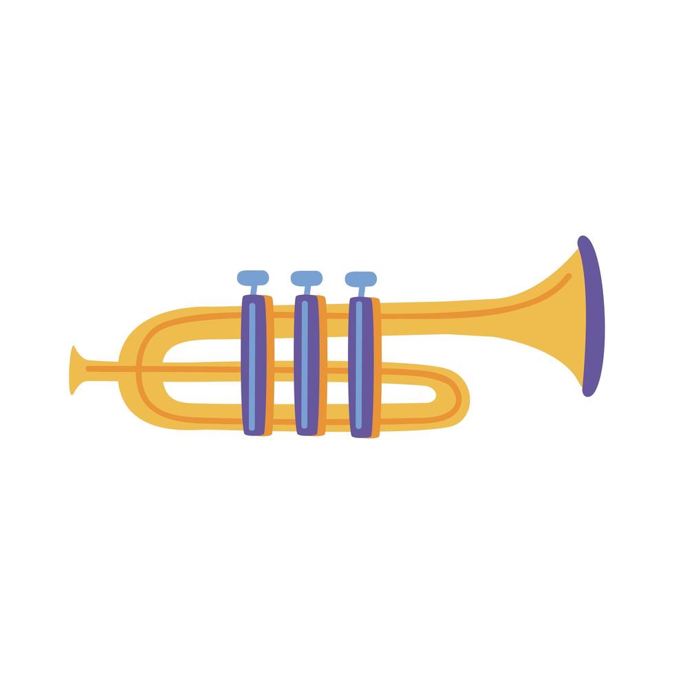 Musikinstrument der Trompete vektor