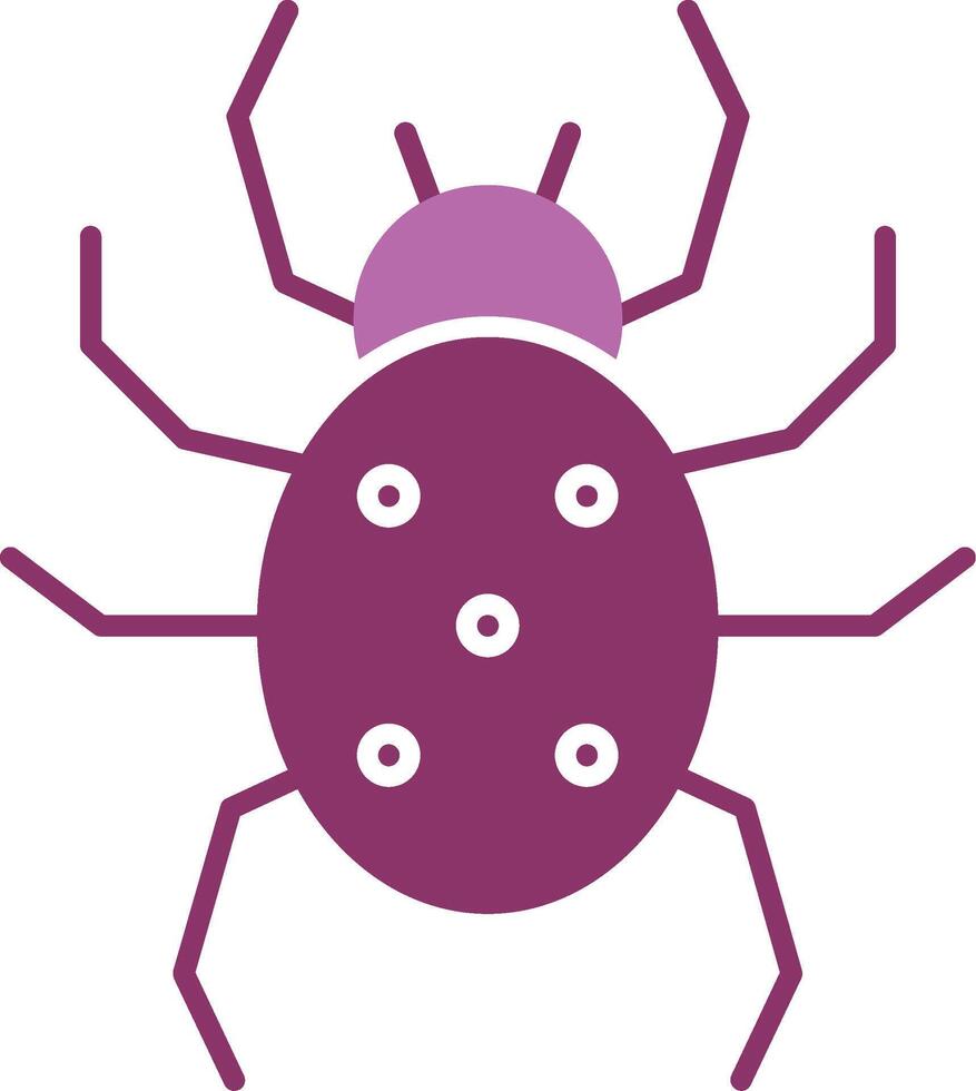 Spinne Glyphe zwei Farbe Symbol vektor